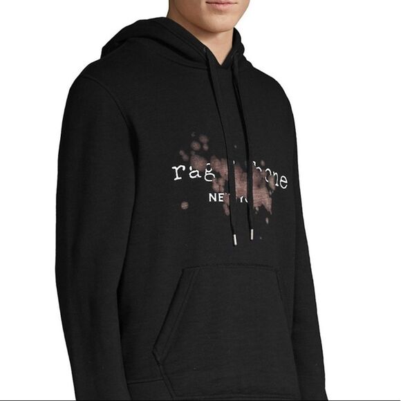 Rag & Bone Men's Bleach Cotton Hoodies xs - Picture 2 of 11